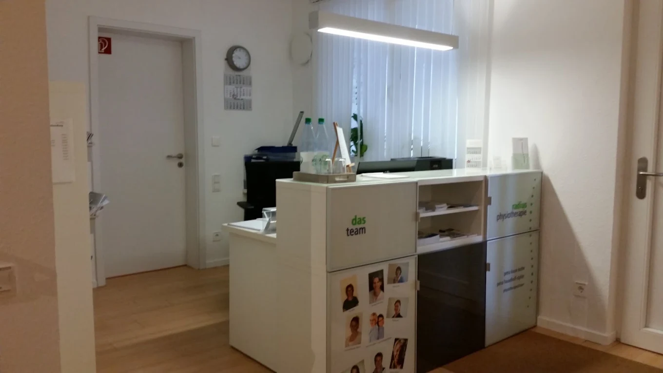 Empfangsbereich der Praxis radius physiotherapie